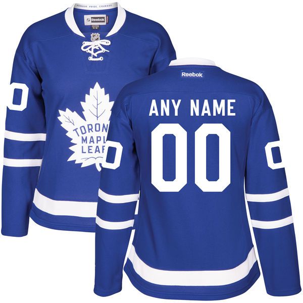 Women Toronto Maple Leafs Reebok Blue Custom NHL Jersey